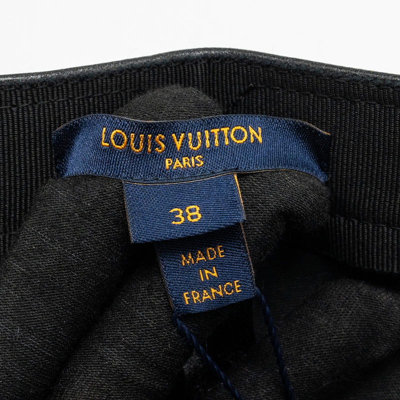 Louis Vuitton Size 38 Pants Lambskin /Cotton Black