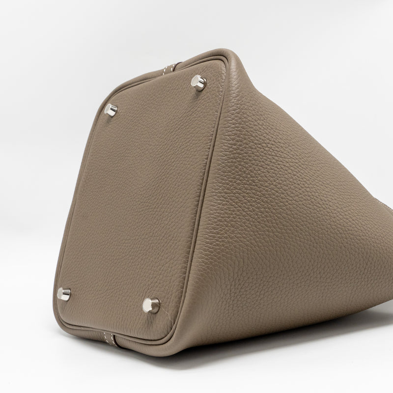 Hermes Picotin 22 Lock Bag Clemence Etoupe SHW Stamp K