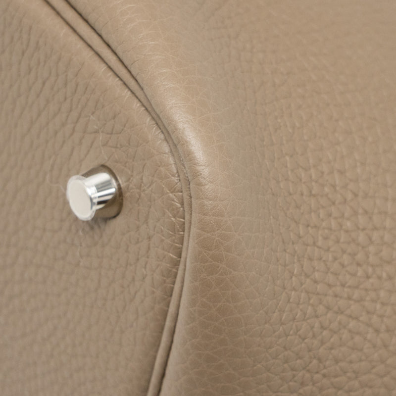 Hermes Picotin 22 Lock Bag Clemence Etoupe SHW Stamp K