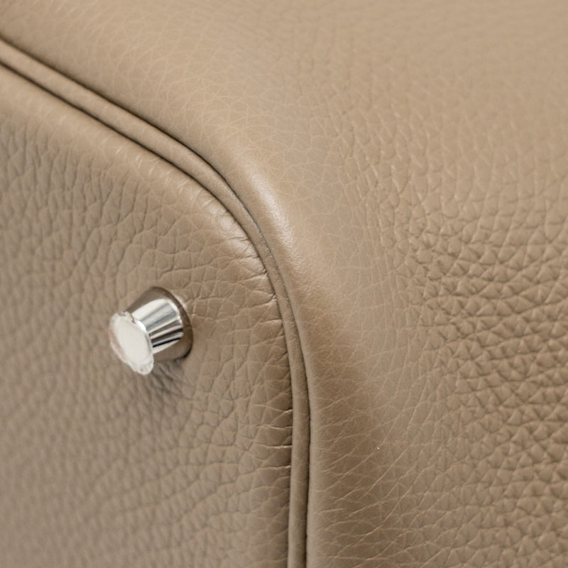 Hermes Picotin 22 Lock Bag Clemence Etoupe SHW Stamp K