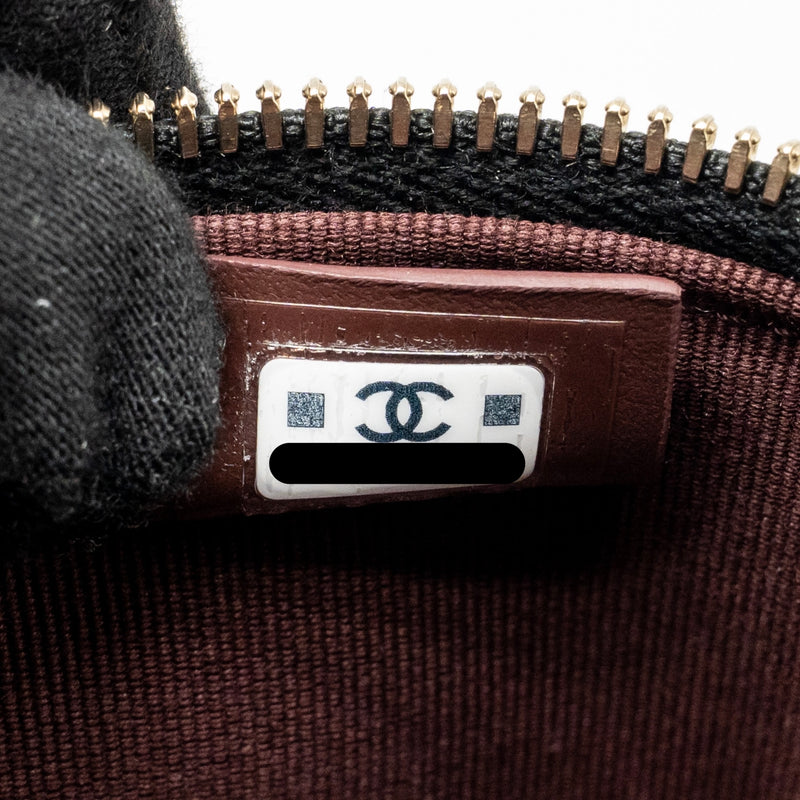 Chanel Top Handle vanity with chain caviar black LGHW (microchip)