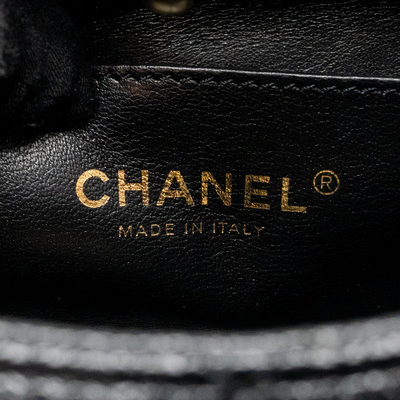 Chanel quilted hobo caviar black GHW (microchip)