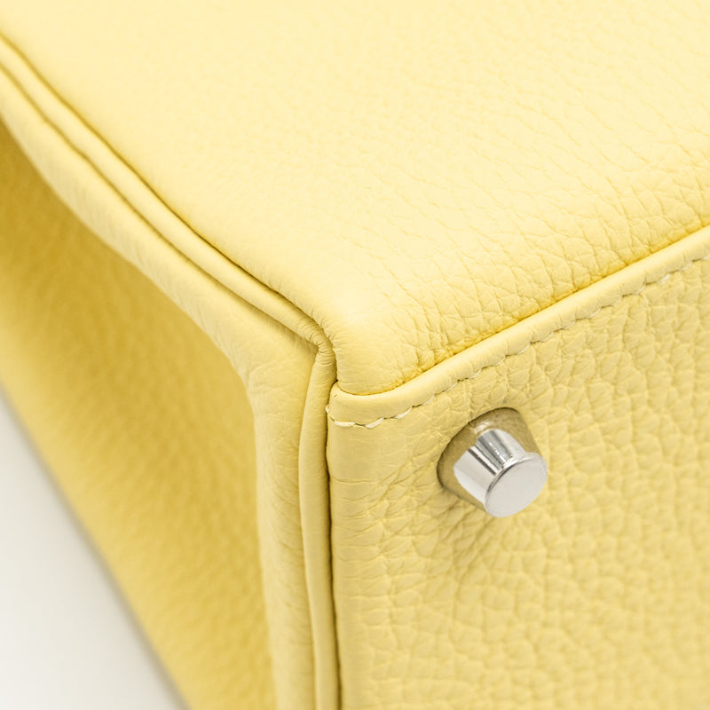 Hermes Kelly 25 Togo 1Z Jaune Poussin SHW Stamp B