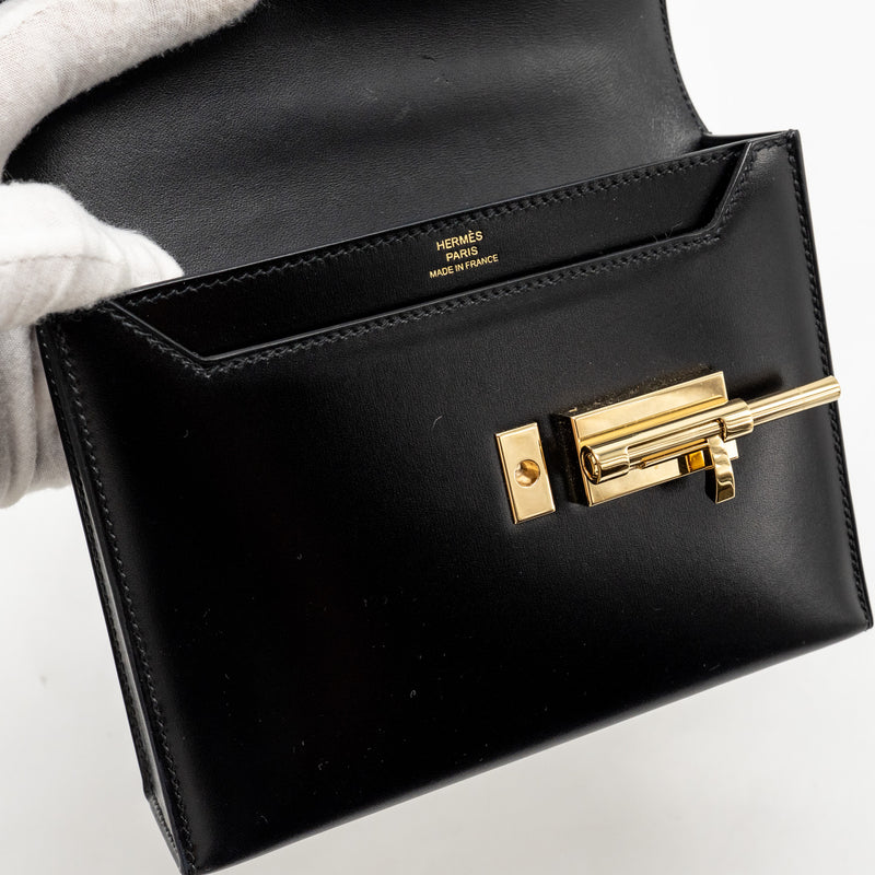 Hermes Mini Verrou Box Black GHW Stamp D