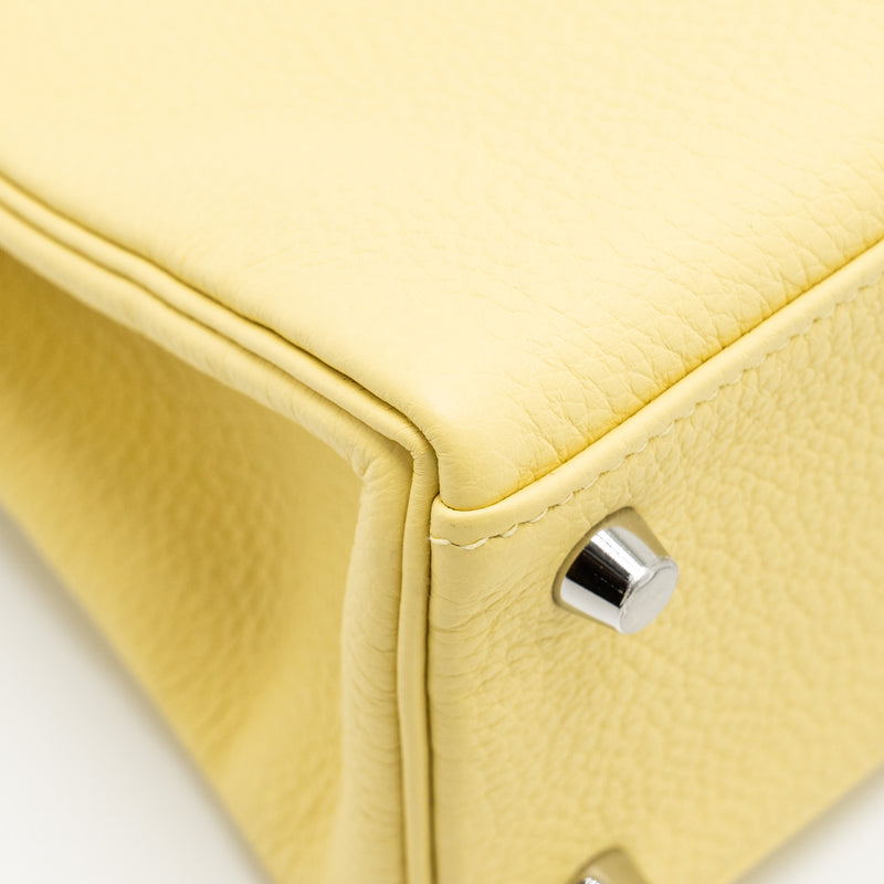 Hermes Kelly 25 Togo 1Z Jaune Poussin SHW Stamp B
