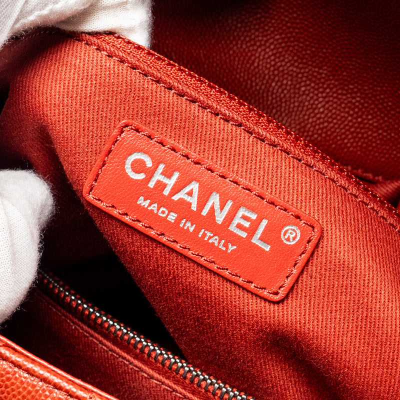 Chanel Large Coco Handle Caviar Dark Red Ruthenium Hardware