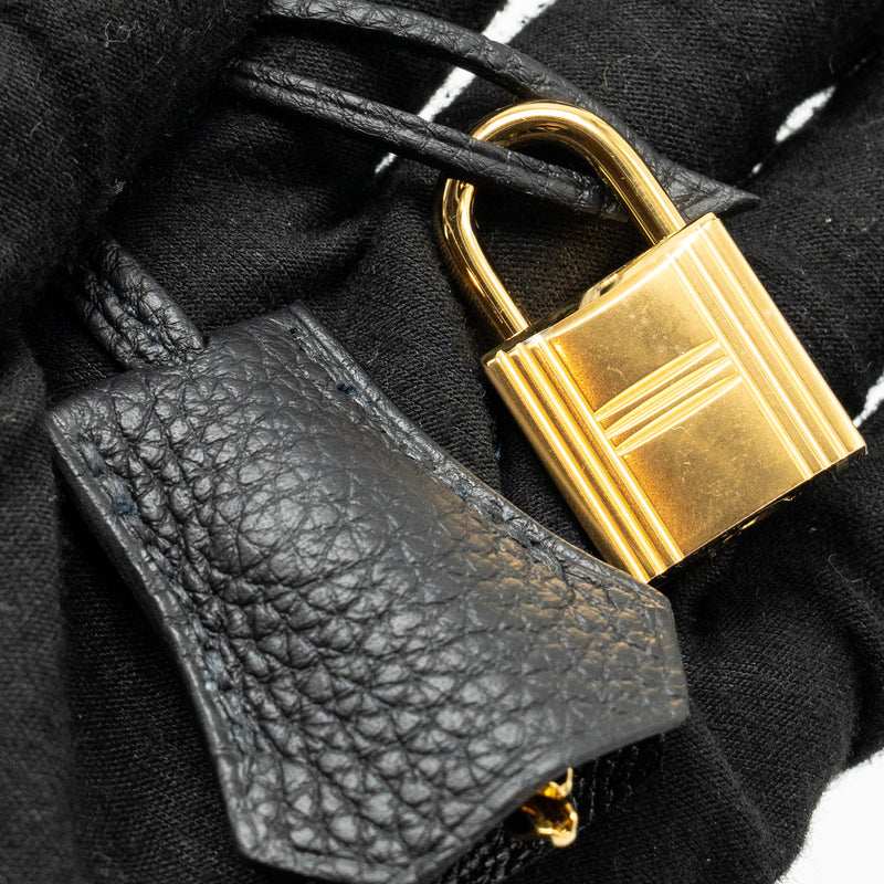 Hermes Birkin 25 Togo Black GHW Stamp W