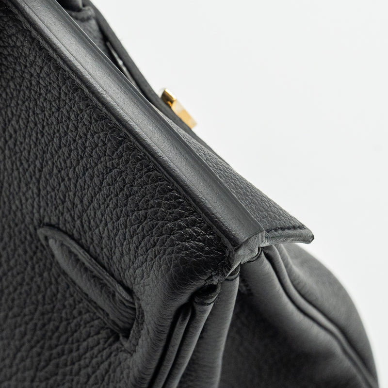 Hermes Birkin 25 Togo Black GHW Stamp W