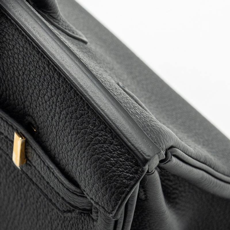 Hermes Birkin 25 Togo Black GHW Stamp W