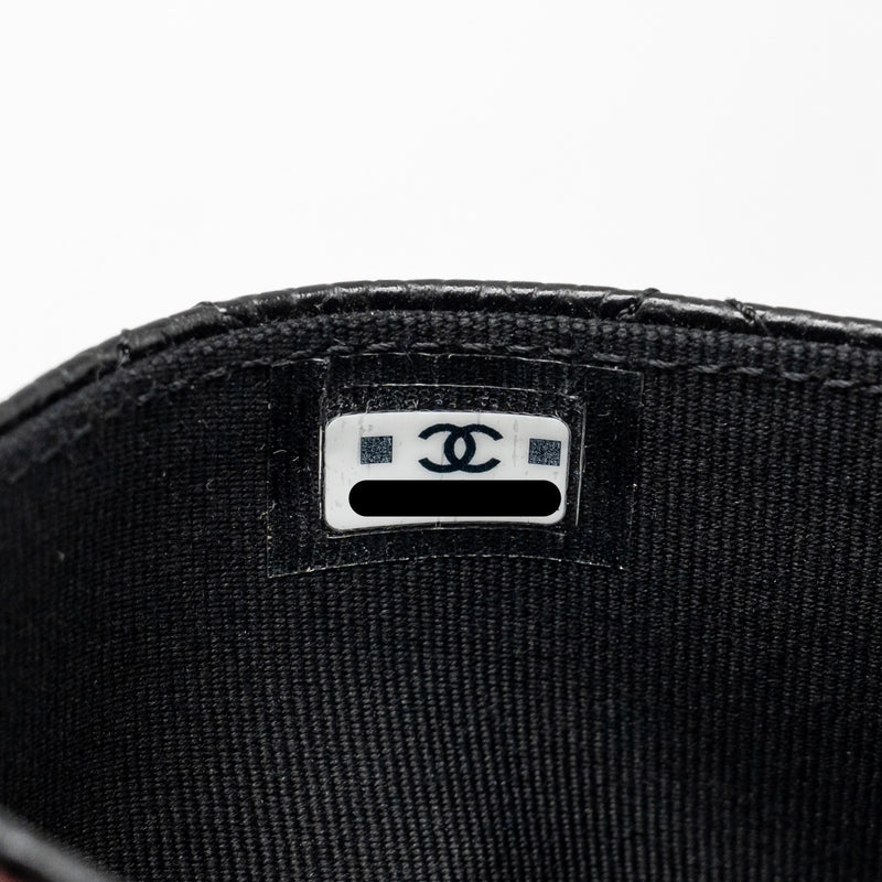 Chanel Classic Flap card holder caviar black GHW (microchip)