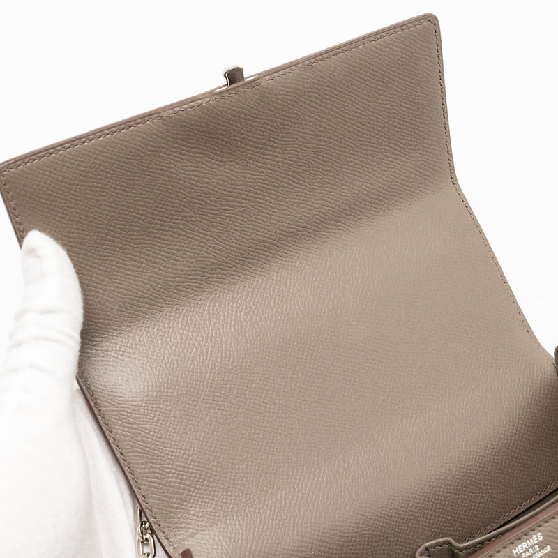 Hermes Cinhetic box bag epsom gris etain SHW stamp D