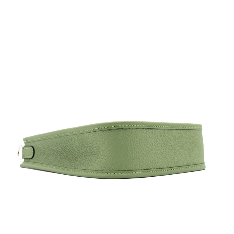Hermes Mini Evelyn Clemence Vert Criquet SHW Stamp B