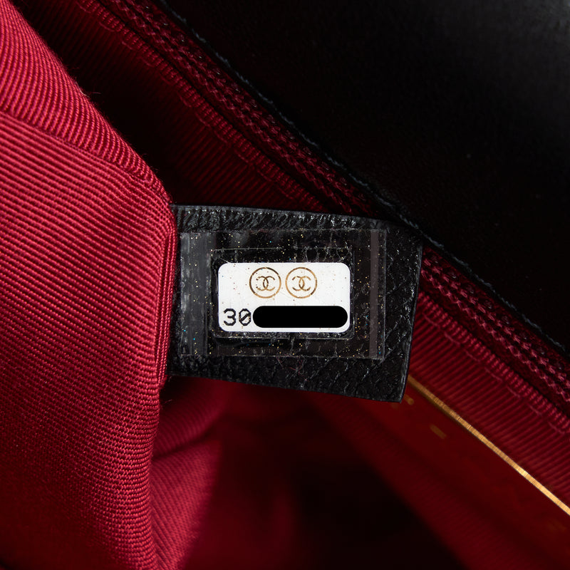 Chanel Medium 19 Bag Lambskin Black Multicolour Hardware