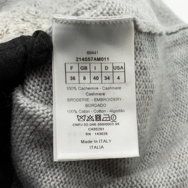 Dior Size 36 Chez Mio Sweater Cashmere Grey