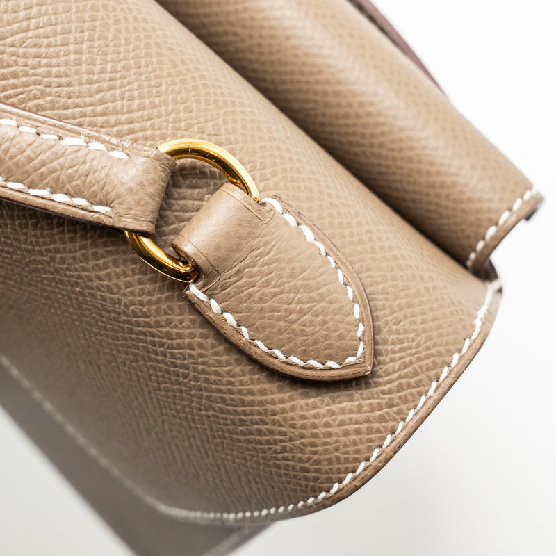 Hermes Kelly Sellier En Desordre 20 Epsom Etoupe GHW Stamp B