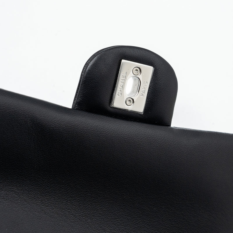 Chanel mini rectangular flap bag lambskin black SHW (Microchip)