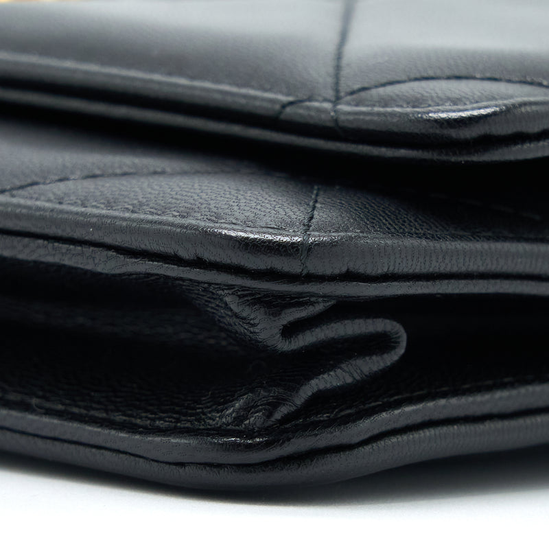 Chanel 19 Wallet on Chain Lambskin Black Multicolour Hardware