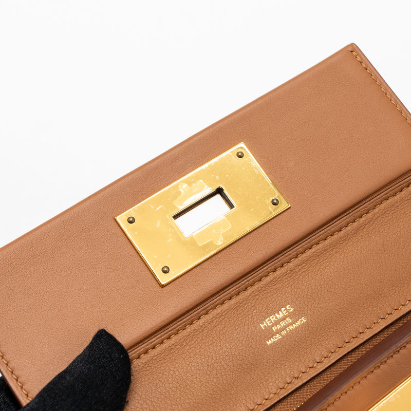 Hermes Mini 2424 Evercolor/ Swift Gold GHW Stamp U