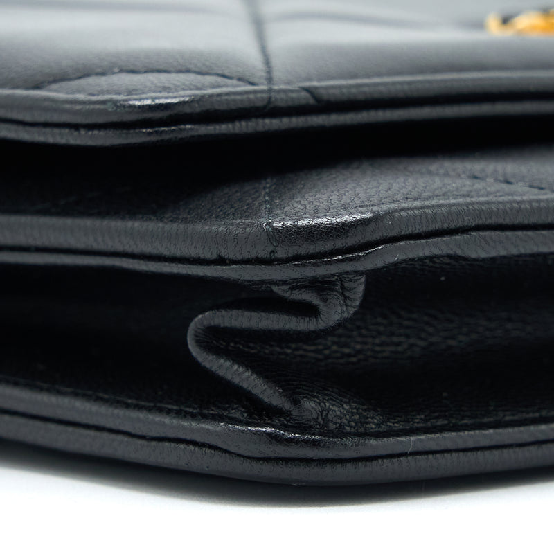 Chanel 19 Wallet on Chain Lambskin Black Multicolour Hardware