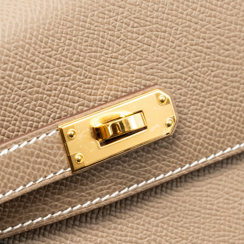 Hermes Kelly Sellier En Desordre 20 Epsom Etoupe GHW Stamp B