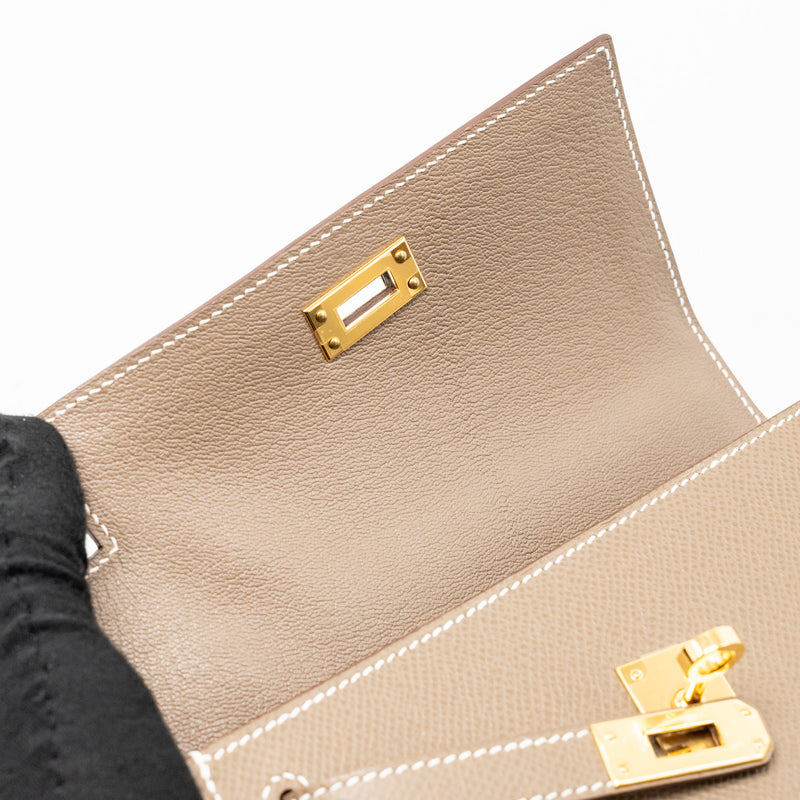 Hermes Kelly Sellier En Desordre 20 Epsom Etoupe GHW Stamp B