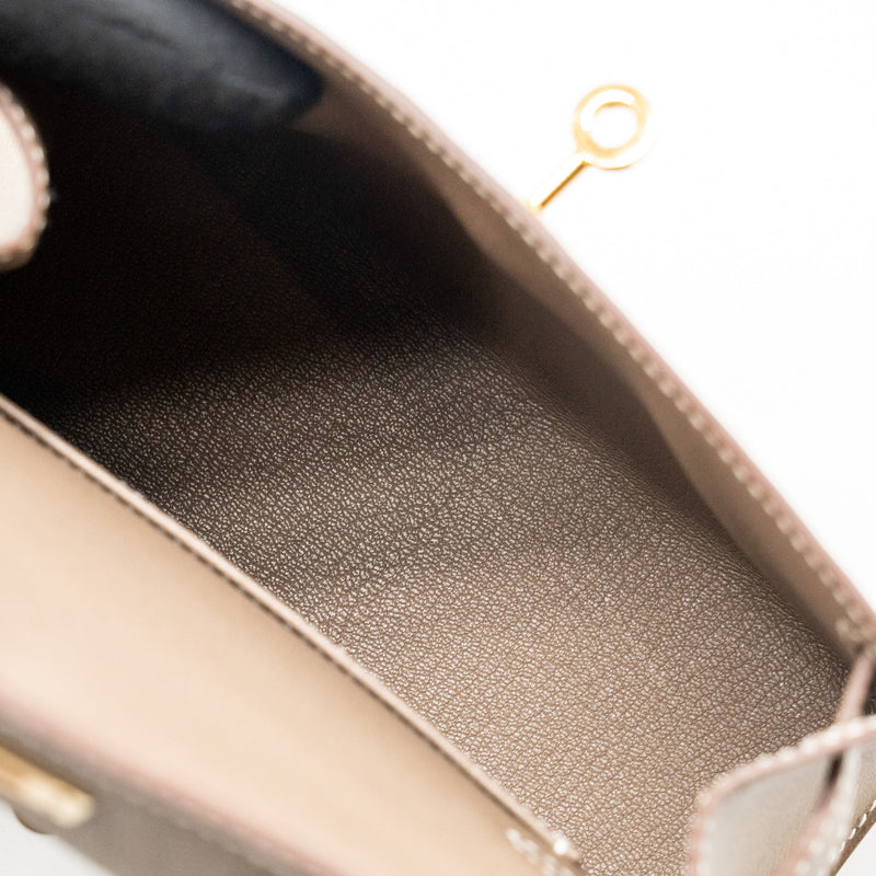 Hermes Kelly Sellier En Desordre 20 Epsom Etoupe GHW Stamp B