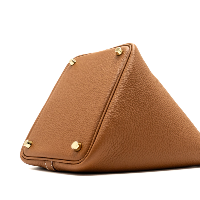 Hermes Picotin 18 Lock Bag Clemence Gold GHW Stamp B