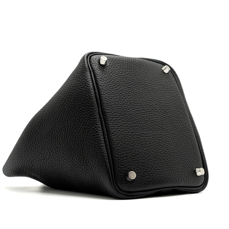 Hermes Picotin 18 Lock Bag Clemence Black SHW Stamp Y