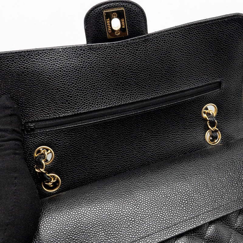Chanel Medium Classic Double Flap bag caviar black GHW