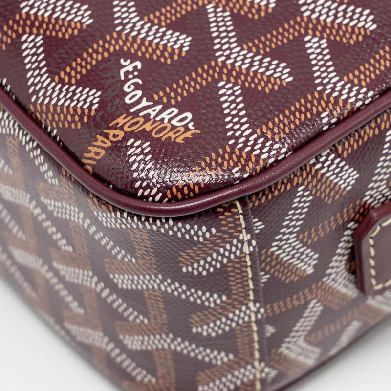 Goyard Cap-Vert PM Bag Goyardine Canvas/Cervon Calfskin Burgundy SHW