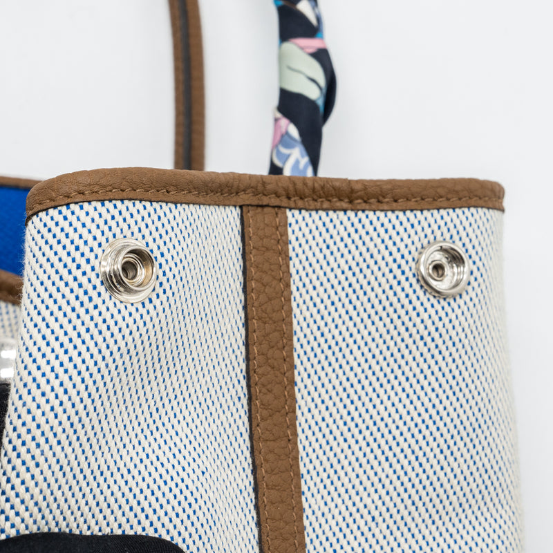 Hermes Garden Party 36 Negonda/Canvas Ecru/Alezan/Blue Bill SHW Stamp Z