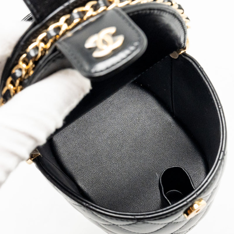 Chanel picnic vanity lambskin black GHW (microchip)