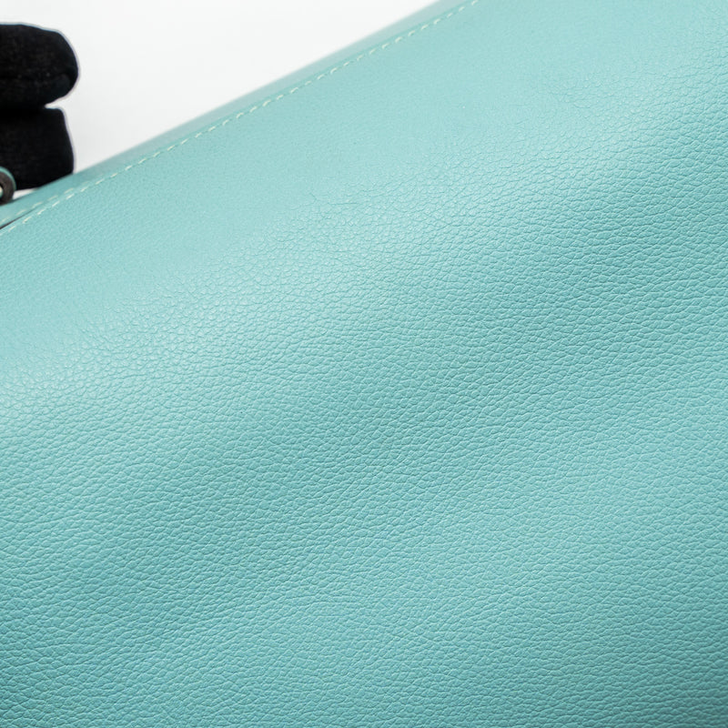 Hermes Maxi Box Evercolor Blue SHW Stamp T