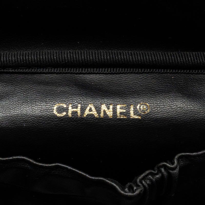 CHANEL VINTAGE Vanity Case Caviar Black GHW