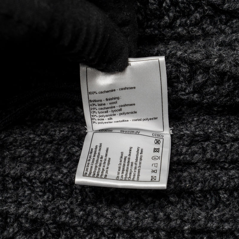 Chanel Size 34/36 cardigan cashmere grey/ multicolor