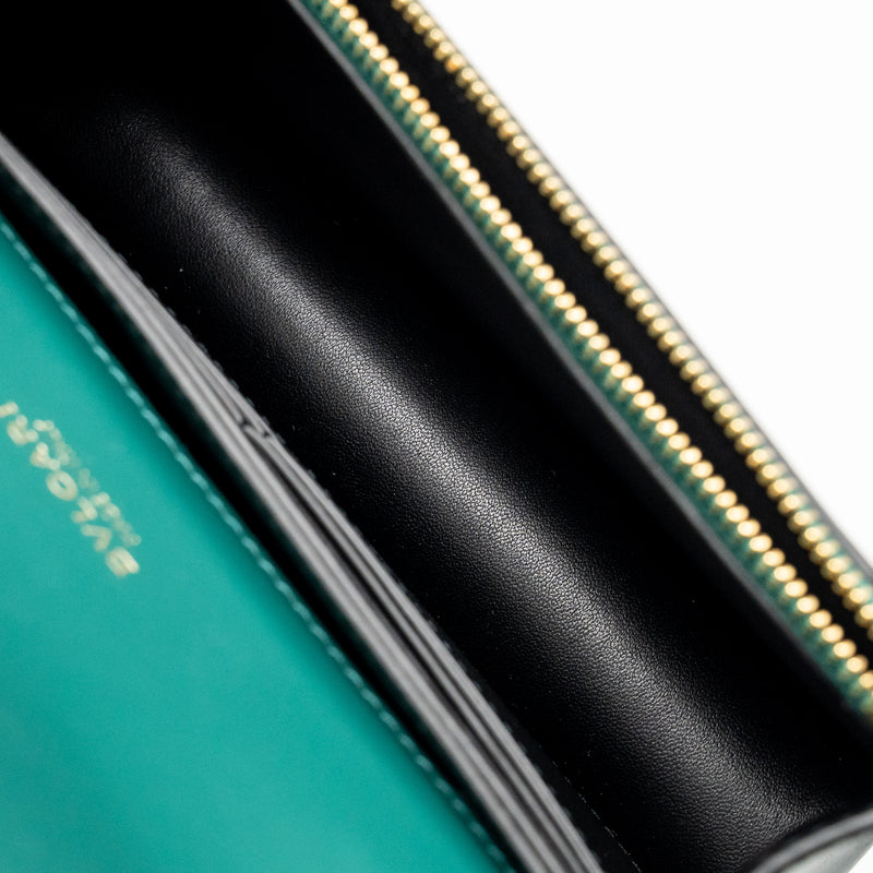Bvlgari Serpenti Forever Wallet on Chain Calfskin Green LGHW