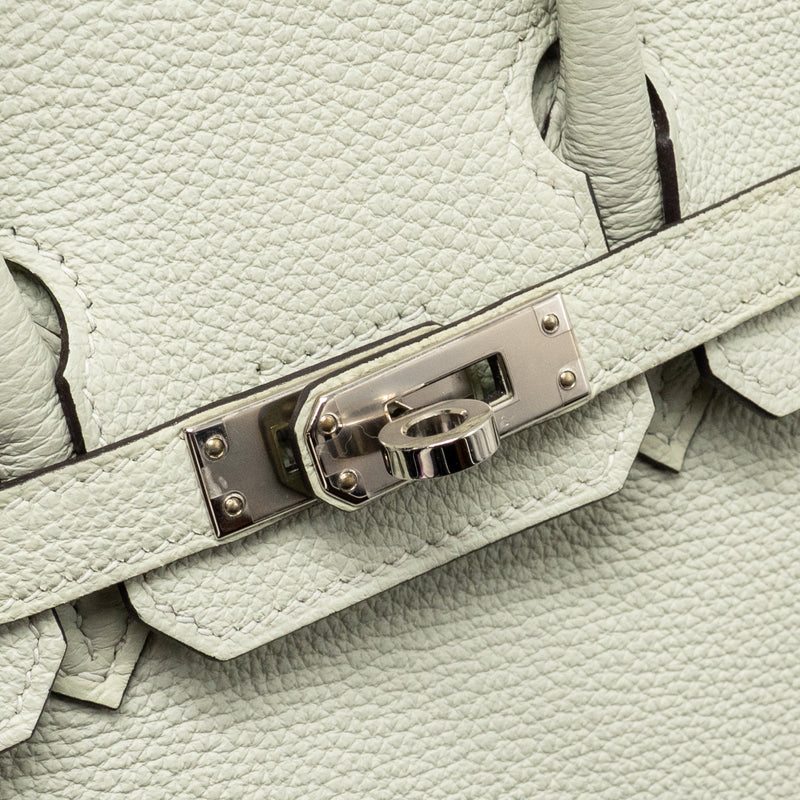 Hermes Birkin 25 togo gris neve SHW stamp B