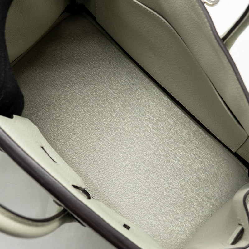 Hermes Birkin 25 togo gris neve SHW stamp B