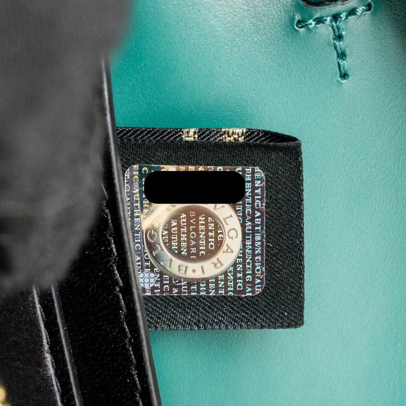 Bvlgari Serpenti Forever Wallet on Chain Calfskin Green LGHW