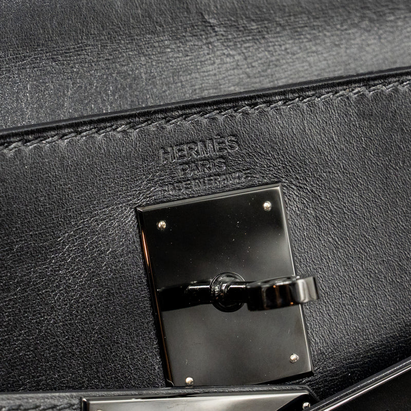 Hermes Kelly 32 Box So Black Stamp Square N