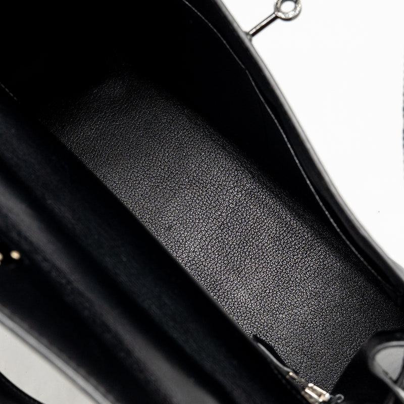 Hermes Kelly 32 Box So Black Stamp Square N