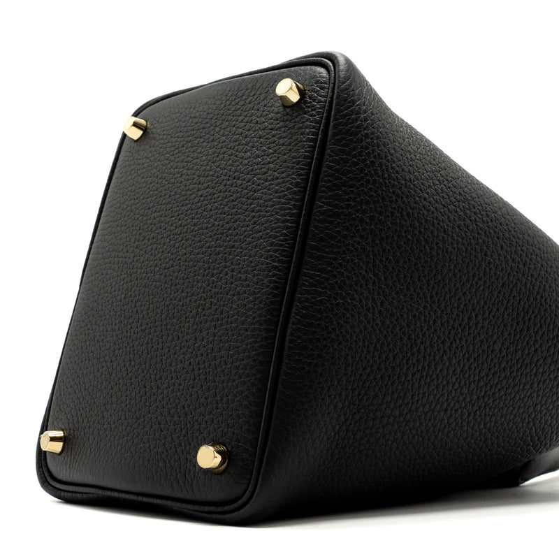 Hermers Picotin 18 Lock Bag Clemence Black GHW Stamp B
