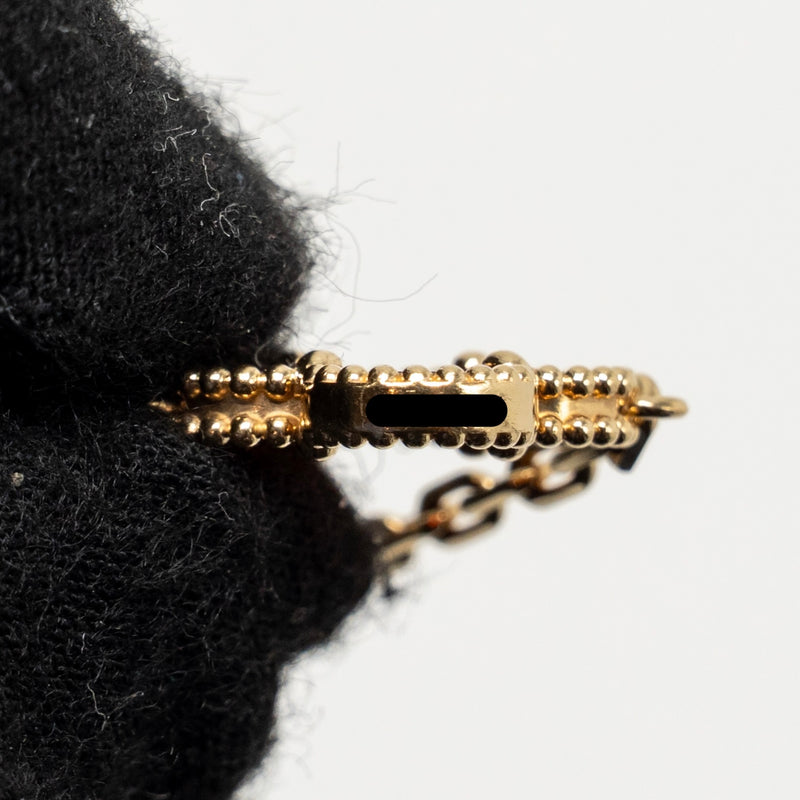 Van Cleef & Arpels Vintage Alhambra Braclet, 5 Motifs Yellow Gold/Carnelian