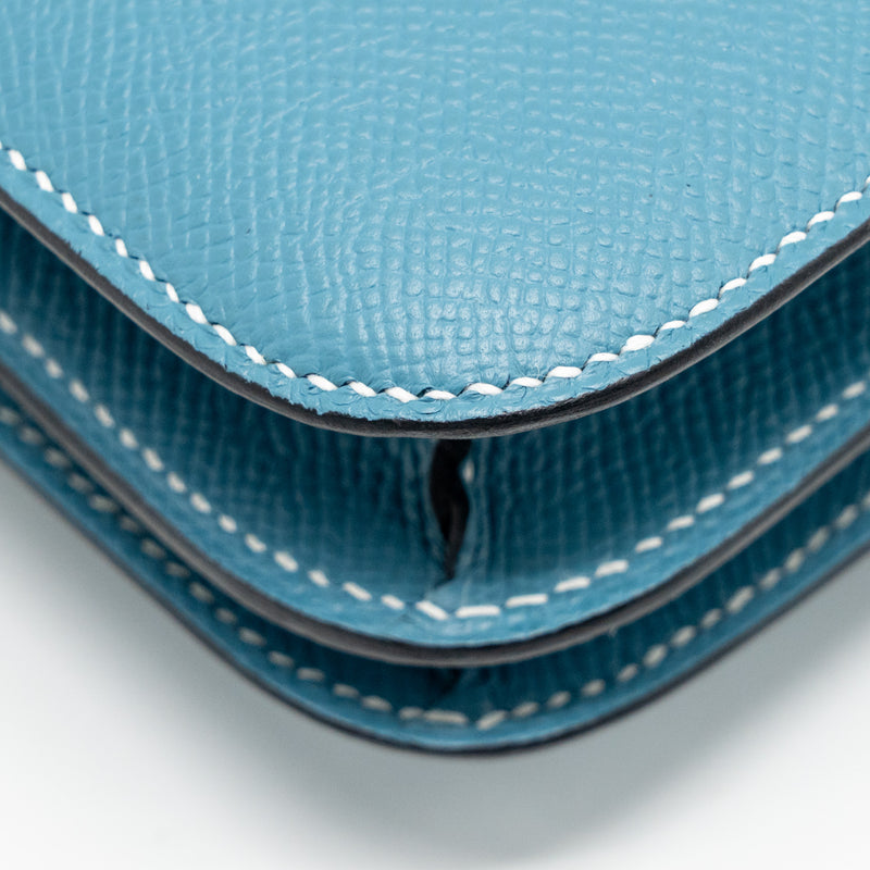 Hermes Mini Constance Epsom D2 New Blue Jean GHW Stamp W