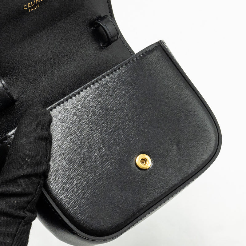 Celine Mini Claude calfskin black GHW