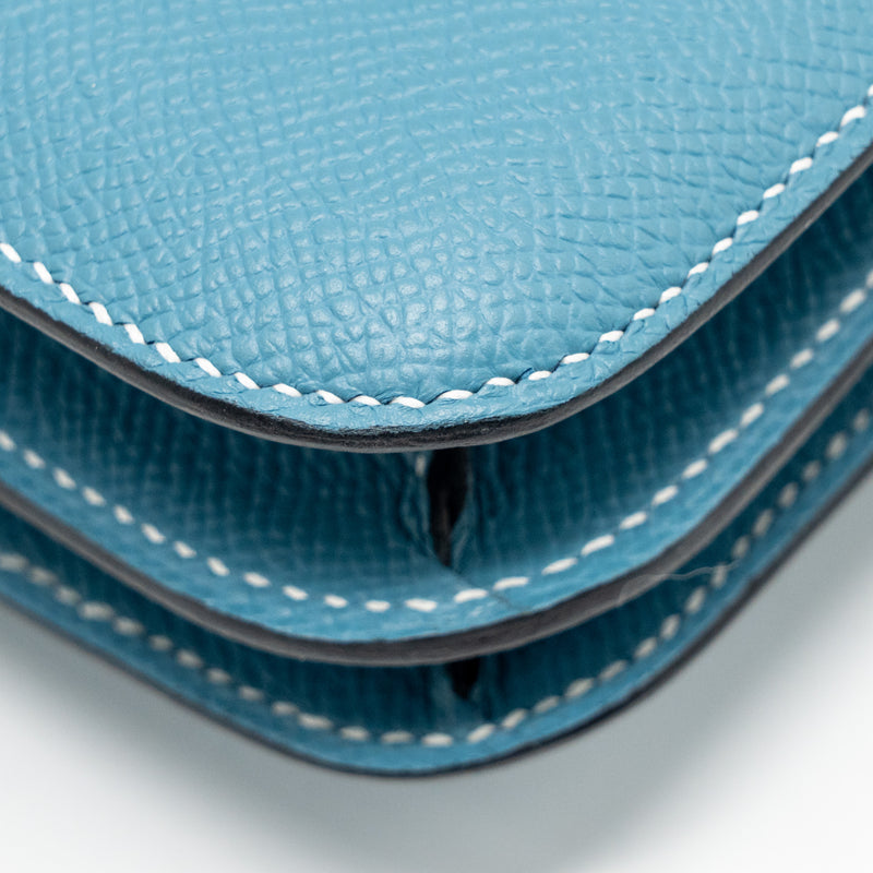 Hermes Mini Constance Epsom D2 New Blue Jean GHW Stamp W