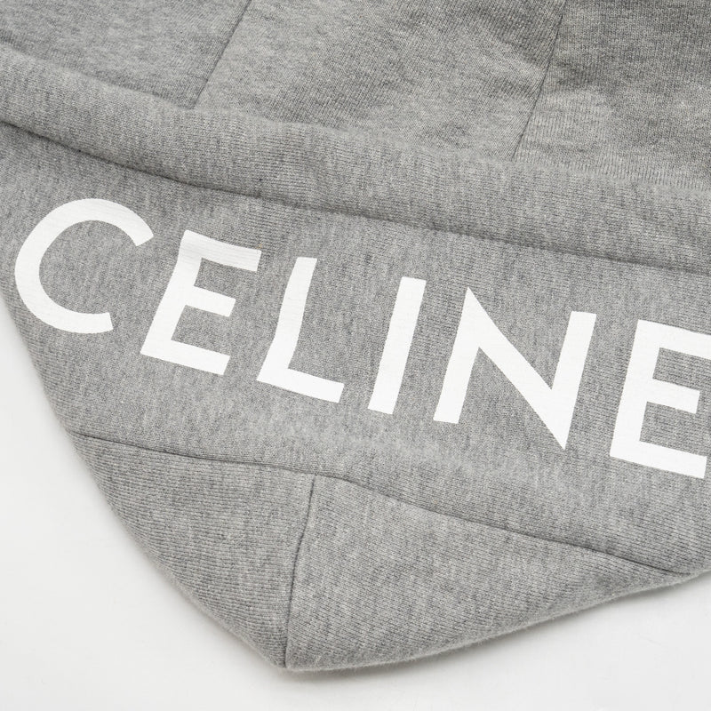 Celine Size M Hooded Trucker Denim Jacket Union Wash Denim Blue / Grey