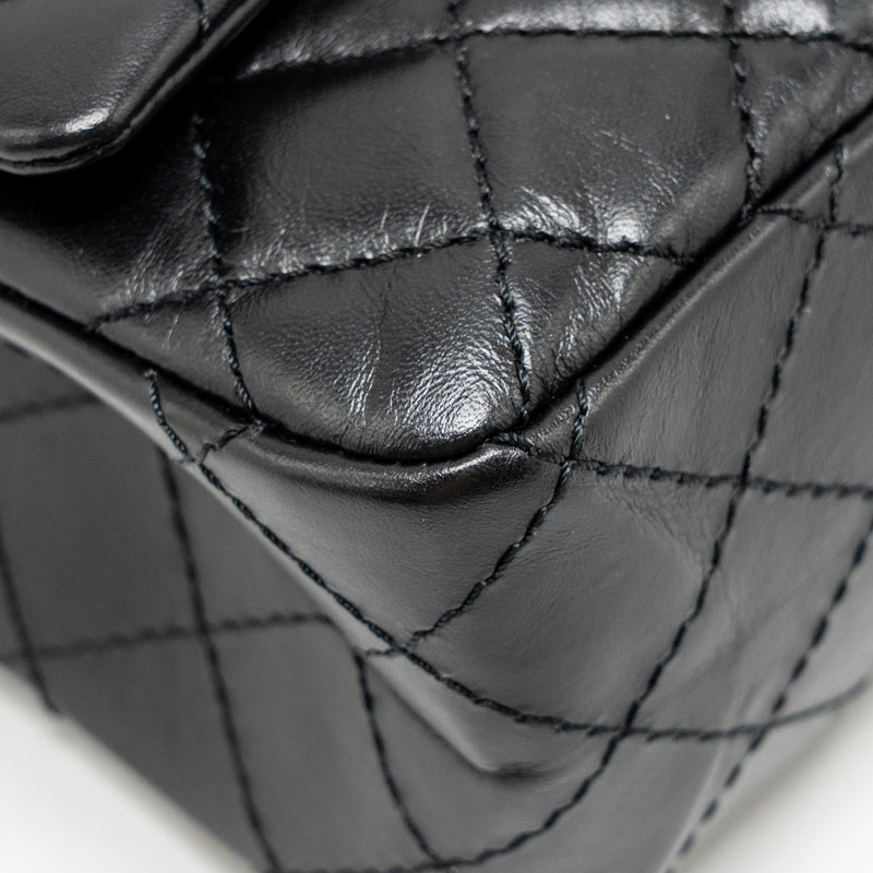 CHANEL Small 2.55 Reissue Flap Bag Aged Calfskin Black GHW
