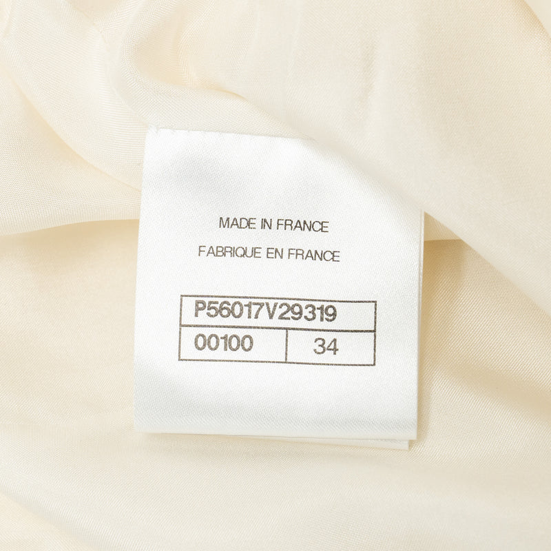 Chanel size 34 wide leg pents tweed white