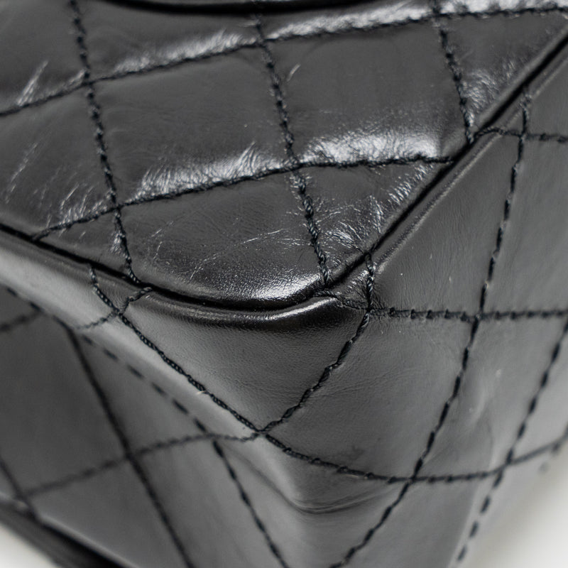CHANEL Small 2.55 Reissue Flap Bag Aged Calfskin Black GHW